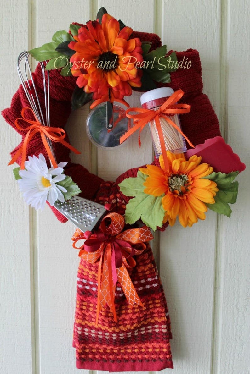 Spring Wreath Farmhouse Wreath Kitchen Wreath Holiday Etsy