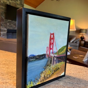 Golden Gate Bridge Original Oil Painting - San Fran Art - San Francisco Oil Paintings - Bridge Art - Small Paintings - Office Painting