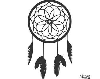Download SVG Flower Dream Catcher Cricut and Silhouette Cut File | Etsy