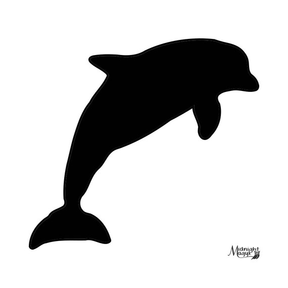 Download Items similar to Dolphin Silhouette and Outline SVG, Cricut and Silhouette Cut File, Cuttable ...