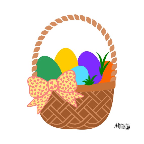 Download Items similar to Easter Basket SVG, PNG, Cricut and Silhouette Cut File, Cuttable Design ...