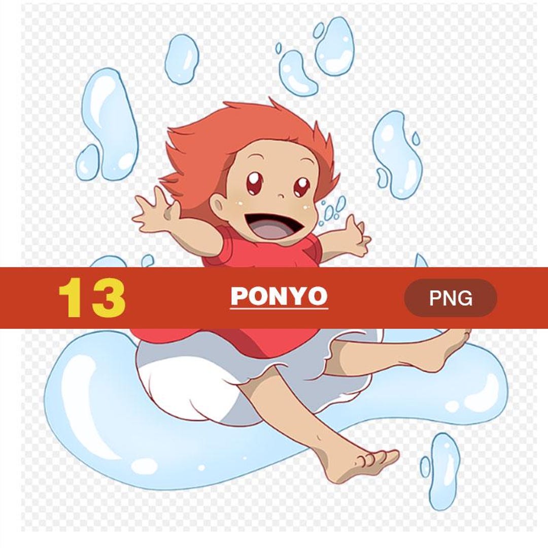 13 Ponyo LOGO Text Logos Free Cutout PNG Pictures Anime Standing ...