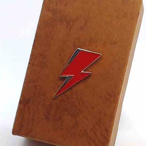 Bowie Inspired Lightning Bolt Enamel Pin