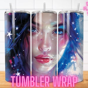 American Girl 4th of July 20oz Skinny Tumbler Sublimation Wrap Design, Digital Download PNG|Summer Tumbler Wrap|Tumbler PNG|Instant Download