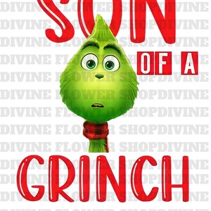 Sohn eines Grinch Weihnachten PNG | Sublimationsdesign (Digitaler Download)