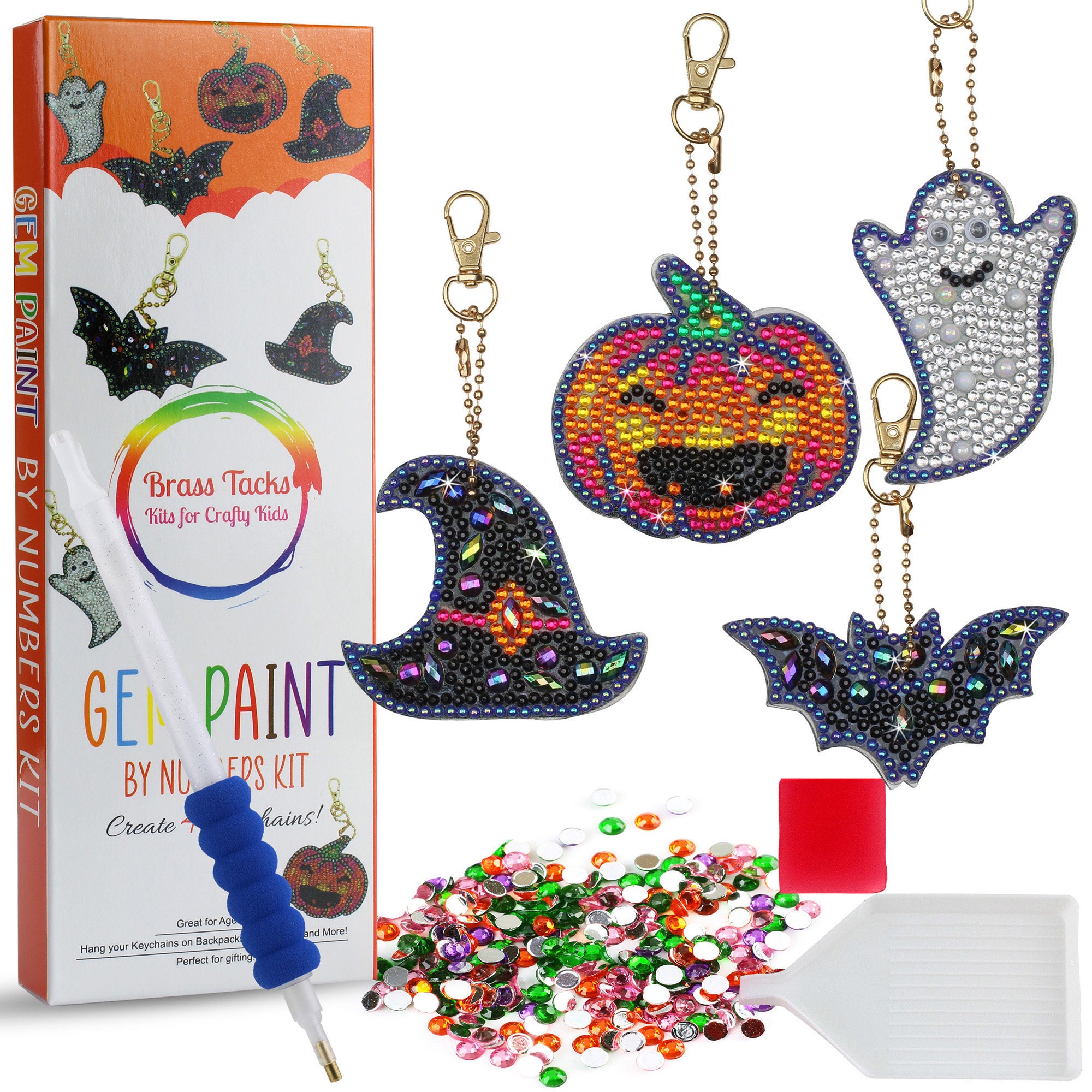 DIY Keychain Diamond Art Kids By Number Gem Make Your Own Crafts Bag Decor  Diamonds Painting Kits