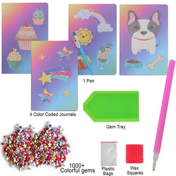 Gem Painting Kit Make Your Own Keychains Diamond Art Painting by Numbers  for Girls, Boys, Kids christmas 