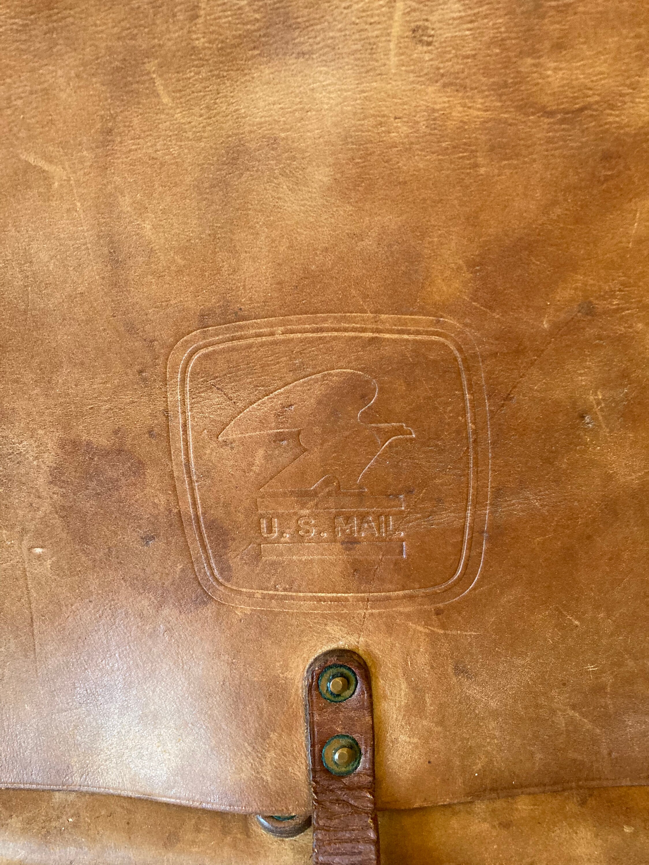 Vintage US Mail Leather Mail Carrier Bag Etsy