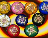 Plate Votive Candles Moon, Charmed, Sun, Feng Shui, Heart, Holie, Dragonfly, Celtic weave scented Soy wax