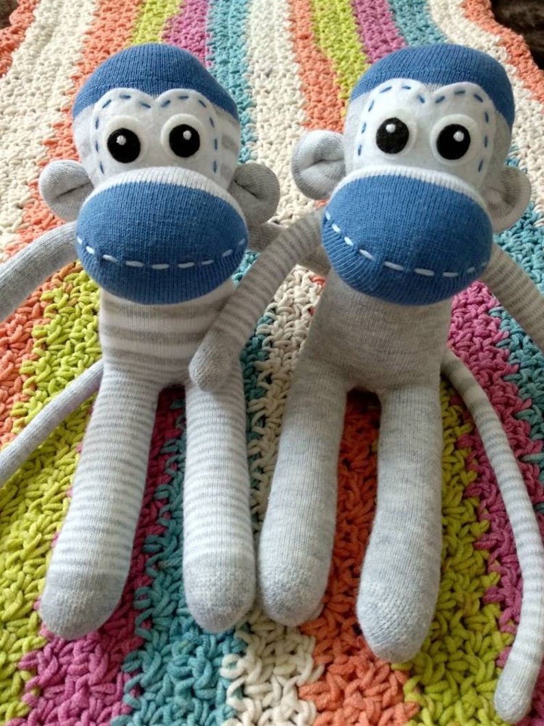 Soft baby sock monkey for babies image 6