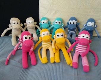 Soft baby sock monkey for babies