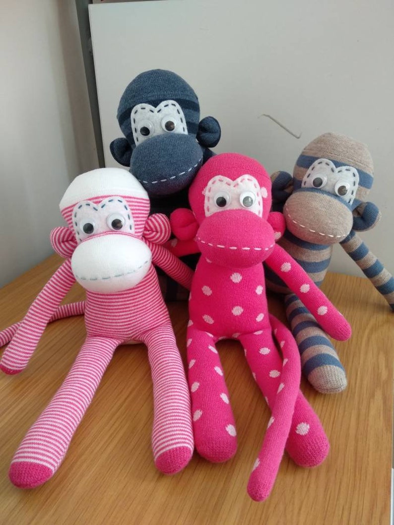 Adorable sock monkey playmates for kids Monkey itself