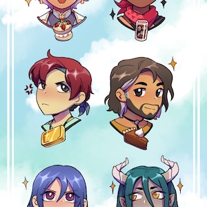 Fields of Mistria Sticker Sheet Bachelors