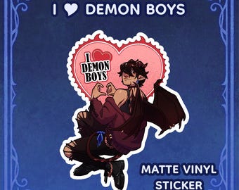 I <3 Demon Boys 3in Matte Vinyl Sticker