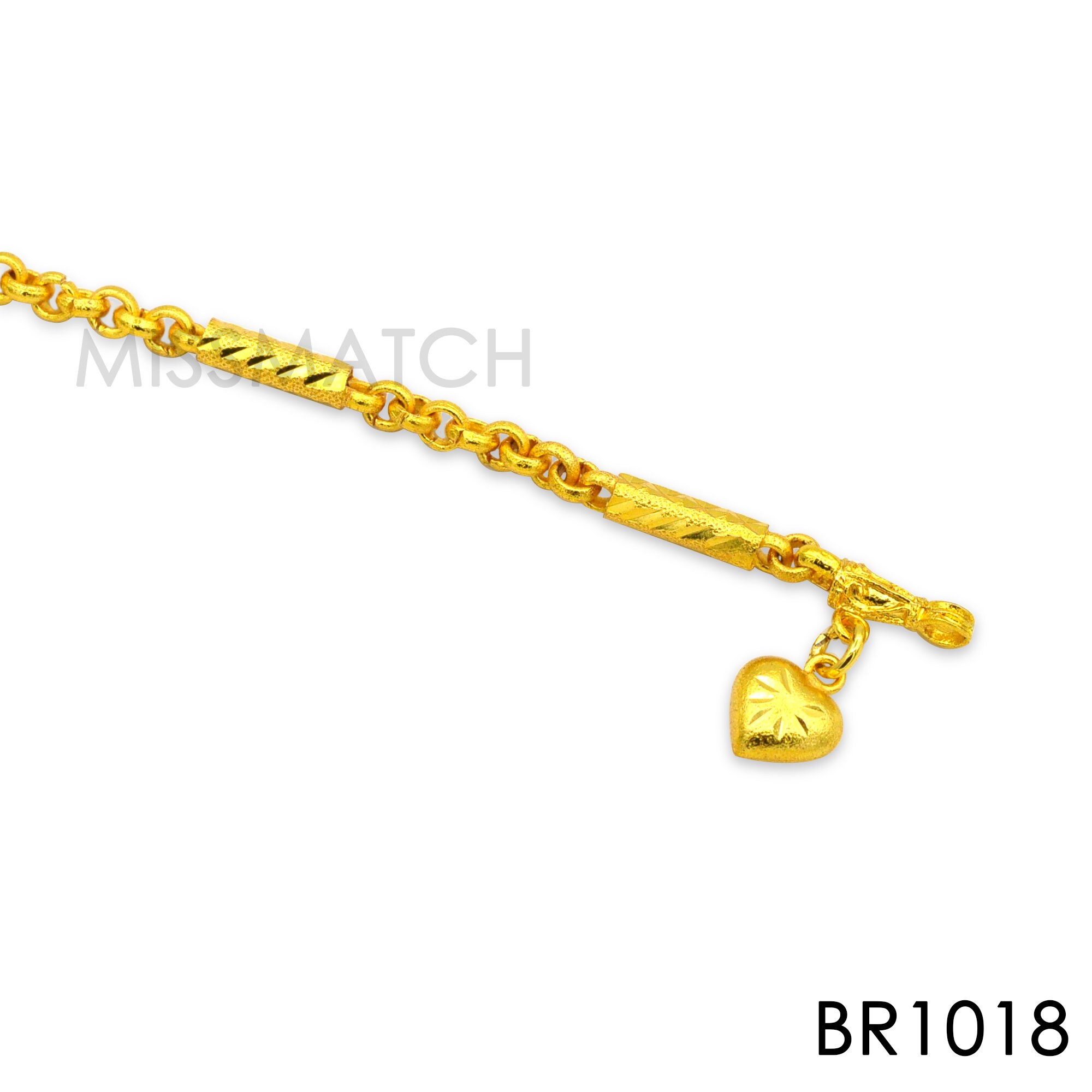 Thai Gold Jewelry Thai Baht Gold Heart Bracelet Gold Filled Etsy