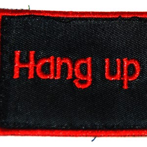Embroidered Text "Hang Up and Drive", Patch, Safe Driving, Avoid Phones While Driving,