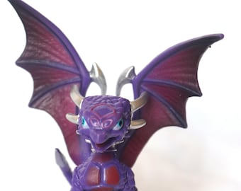 Skylander Cynder Purple Dragon Figure, 4" Spiked Wings, Activision, Toy Only,  85000888, Accessories, Video Game