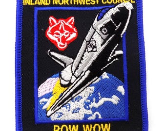 Boy Scouts, "Inland Northwest Council,  Pow Wow," Shuttle Launching, Embroidered, Salutes Astronaut Anderson, Patch