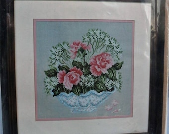 Janlynn/ Rose Bowl/ Counted Cross Stitch Kit/ #80-20/ Made in USA/ MIP