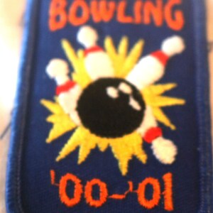 Girl Scouts, Bowling Fun 00-01, Embroidered Patch, Badge