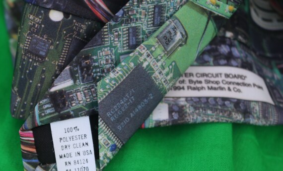 Ralph Marlin/ Computer Circuit Board/ Tech Neckti… - image 5