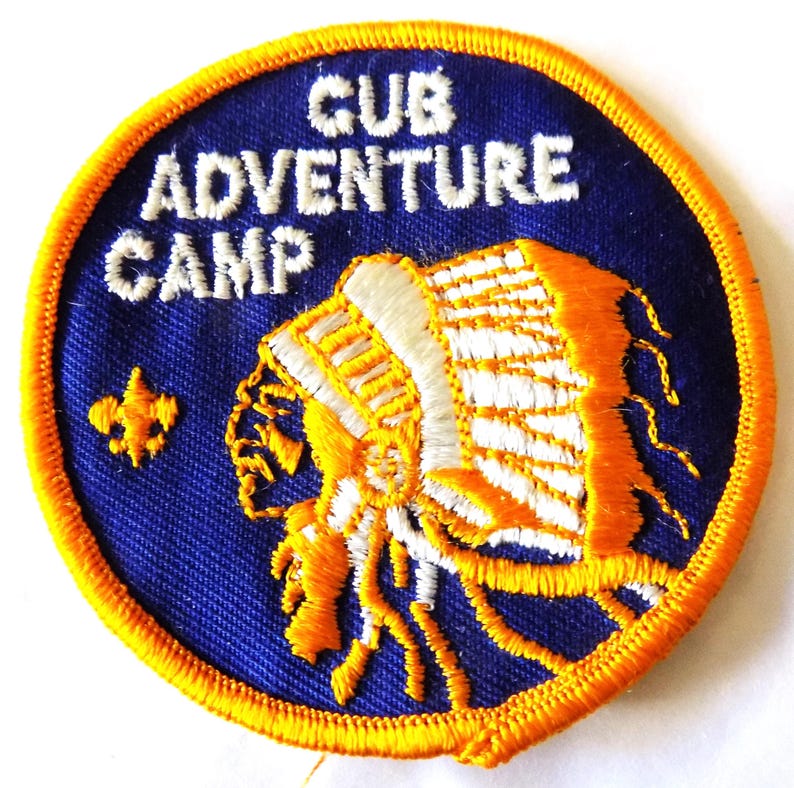 Embroidered Cub Scouts Patch: Native American Headdress, Fleur-de-lis ...