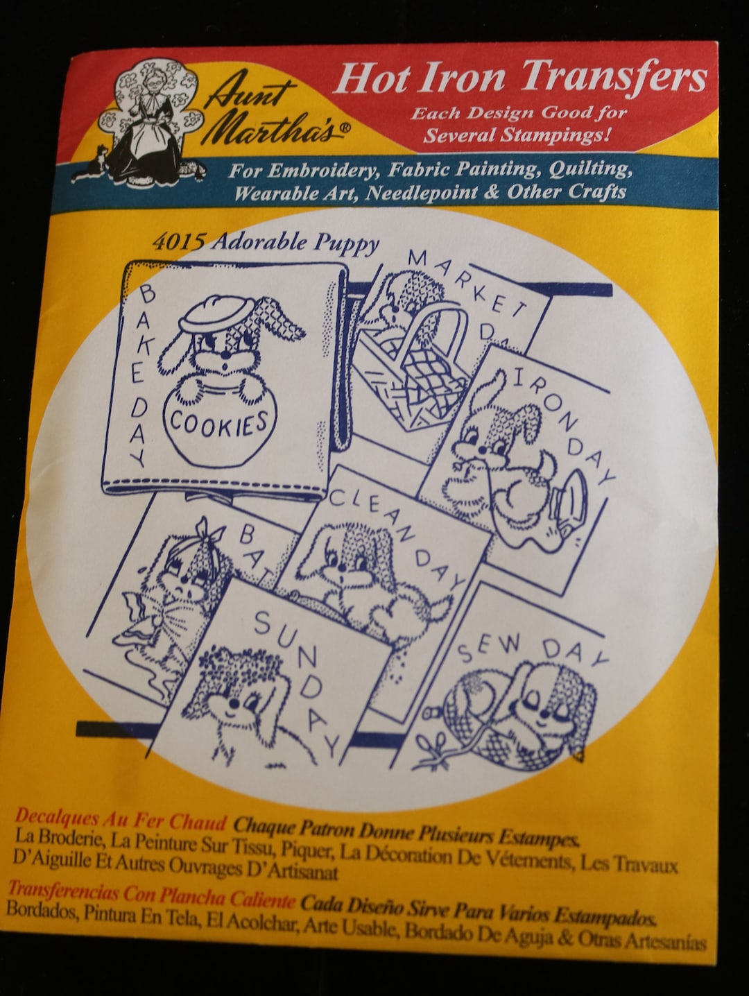 Vintage Hot Iron Transfers/ Aunt Martha's/ 4015 Adorable Puppy - Etsy