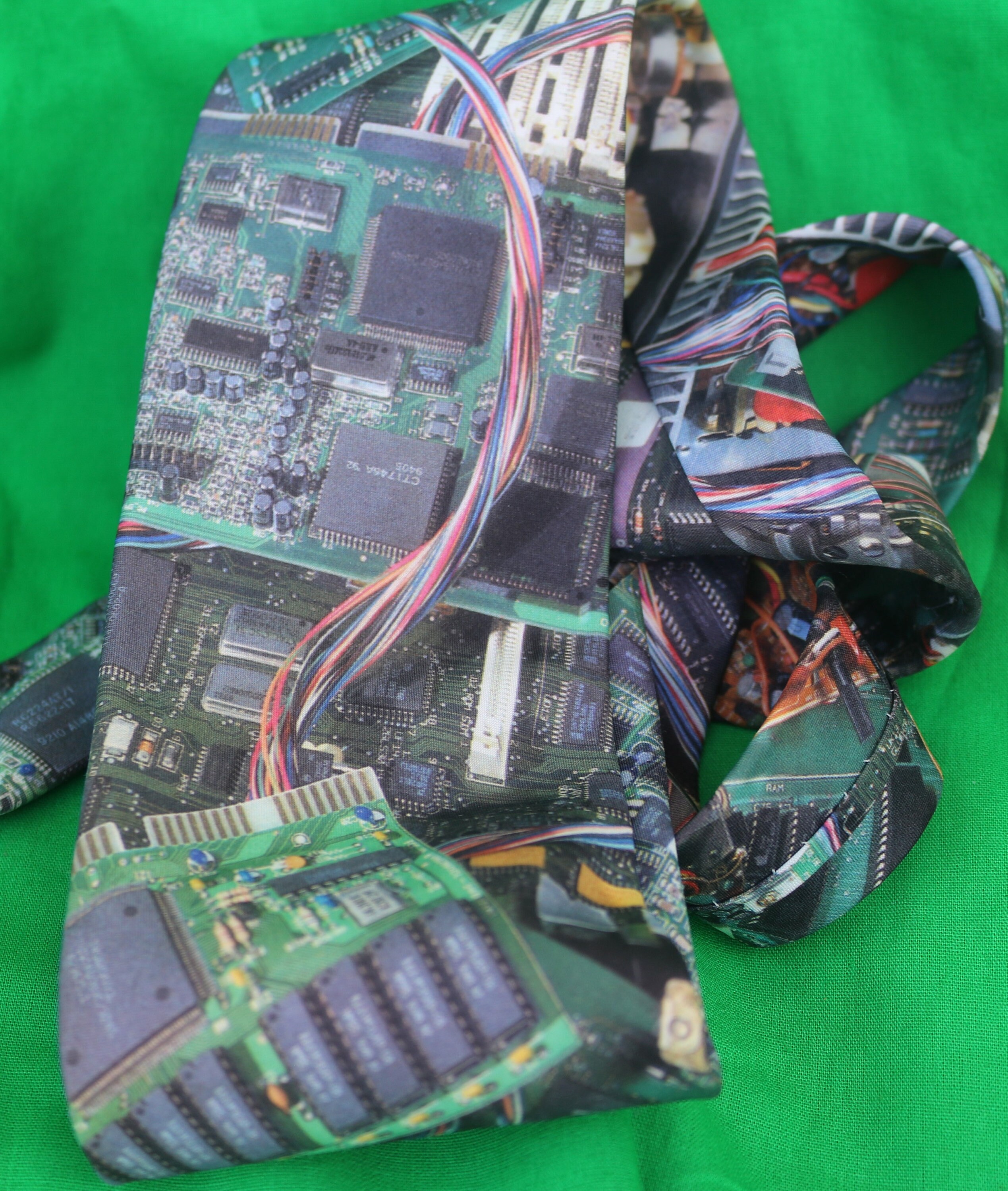 Ralph Computer Ralph Marlin/ Computer Circuit Board/ Tech Necktie/ Mens Tie/ Multi ...