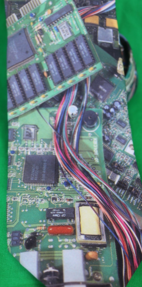 Ralph Marlin/ Computer Circuit Board/ Tech Neckti… - image 2