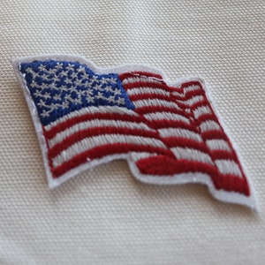 Girl Scouts/ Wavy American Flag Patch/ Embroidered