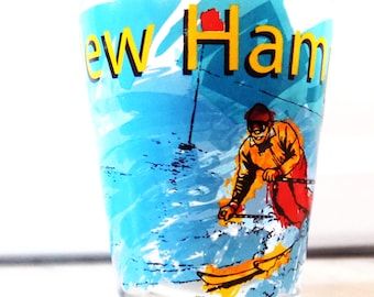 Vintage, Collectible, New Hampshire, Shot Glass, Skiing,