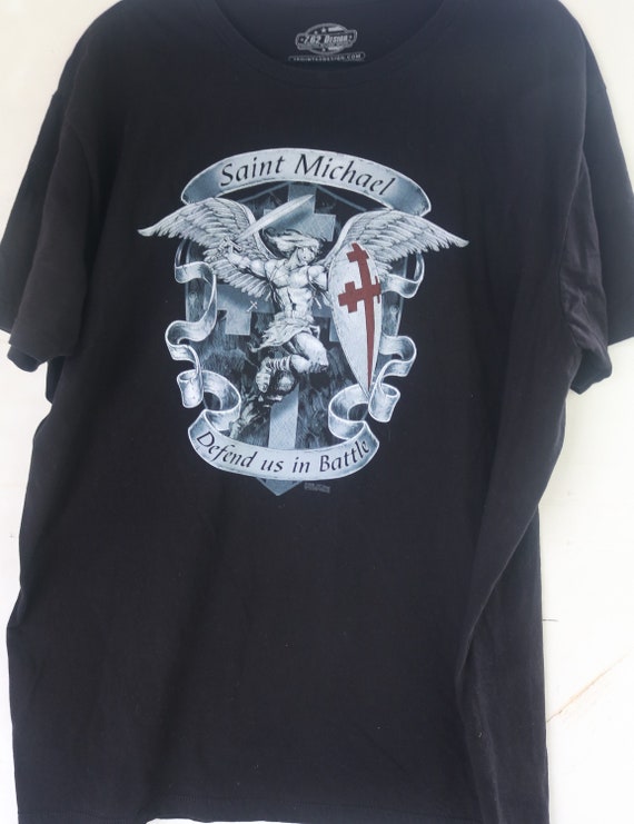 7.62 Design, St. Michael Defend Us, 2XL, Preshrunk Cotton 100