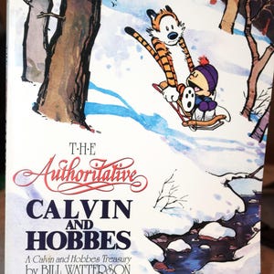 Vintage 1990&#39;s The Authoritative Calvin and Hobbes, Paperback Edition, Humor, Cartoon, by Bill Watterson,