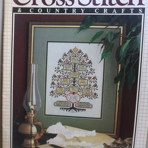 Vintage May/June 1988, Cross Stitch & Country Crafts Magazine, 20 Projects, Family Tree Patter, Patterns Only