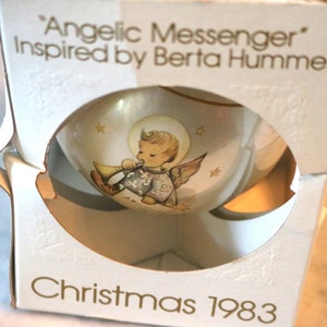 Vintage 1983 Berta Hummel, Angelic Messenger, Tenth Limited Edition, Christmas Ornament, Schmid, In Original Box image 4