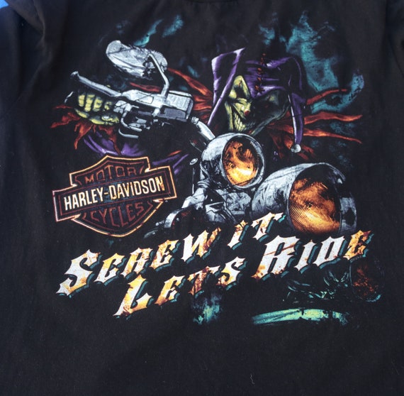 【HARLEY DAVIDSON】L/S Tee デカロゴ スリーブロゴ 2XL Harley Davidson/ Motorcycle/ Screw It, Lets Ride/ Harley Davidson