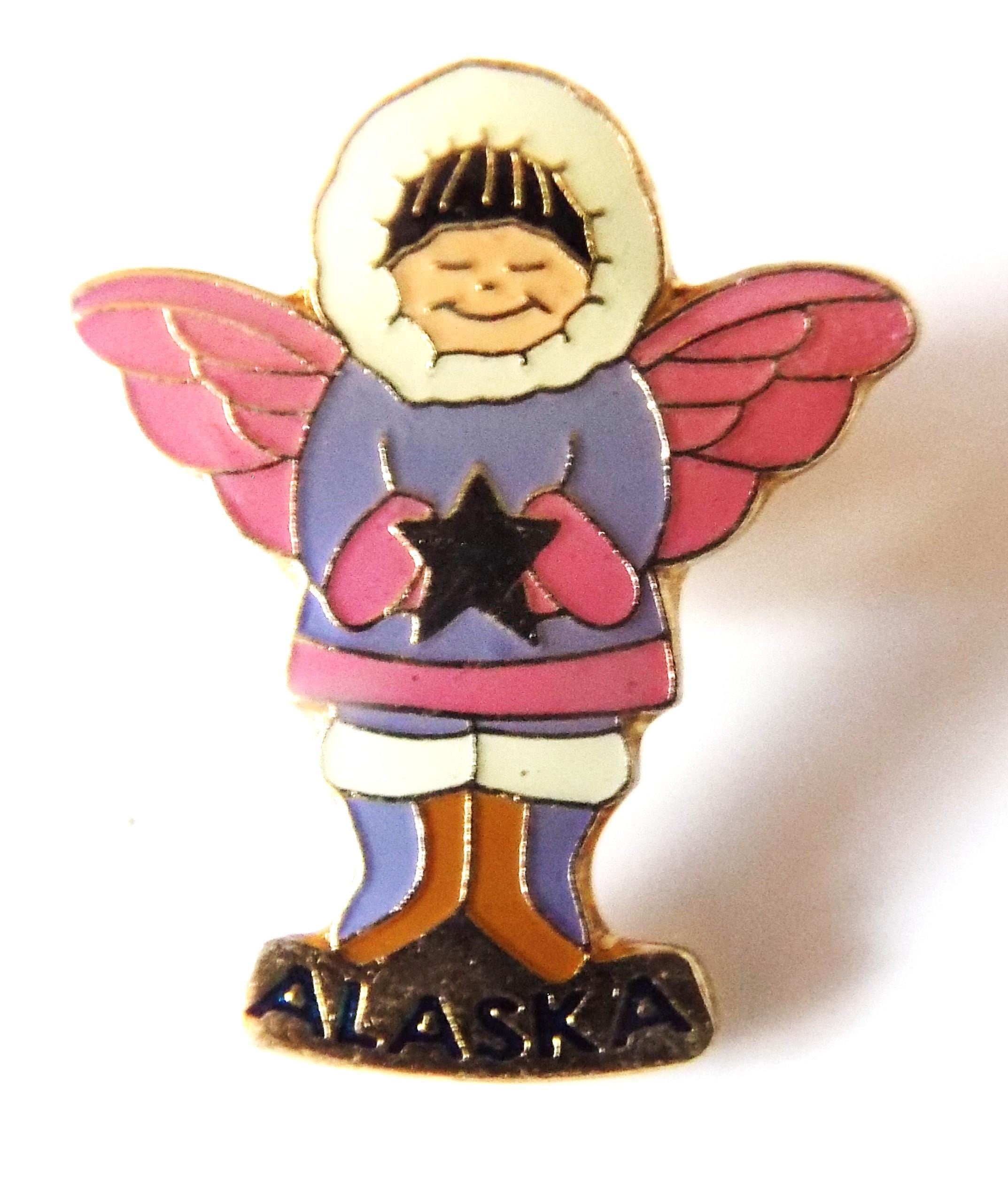 Vintage, Alaska Angel Souvenir Lapel Pin, Pinback, - Etsy