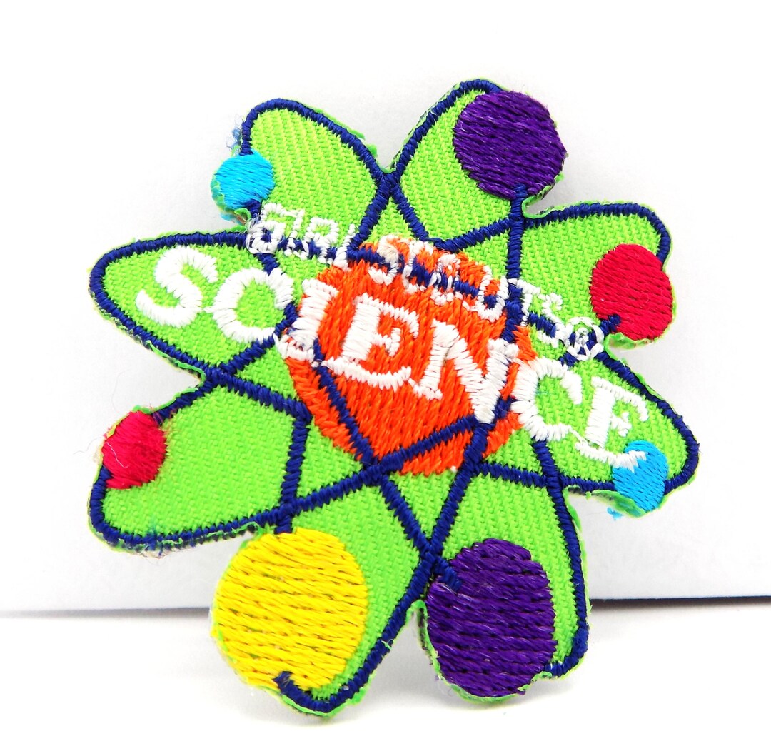 Girl Scout, Science, Colorful Atom Symbol, Fun Patch, Badge ...