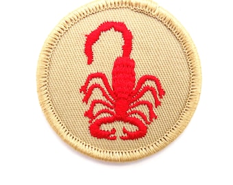 Boy Scouts, Scorpion Patrol, Patch, Tan Border, Embroidered