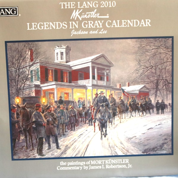 The Lang 2010 Legends in Gray Calendar, Jackson and Lee, Paintings of Mort Kunstler, Commentary by James Robertson Jr. Wall Calendar