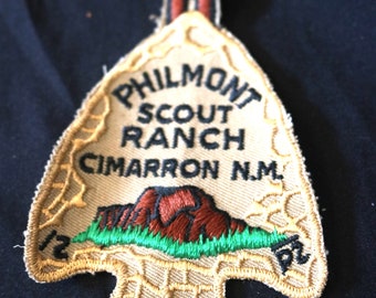 Vintage, Philmont Boy Scout Ranch, Arrowhead, Patch, BSA, Camp Cimarron NM, 50's and 60's