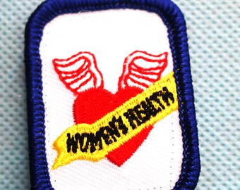 Women's Health, Retired, Cadette, Girl Scout, Interest Project Patch, Badge, Embroidered, Blue Border