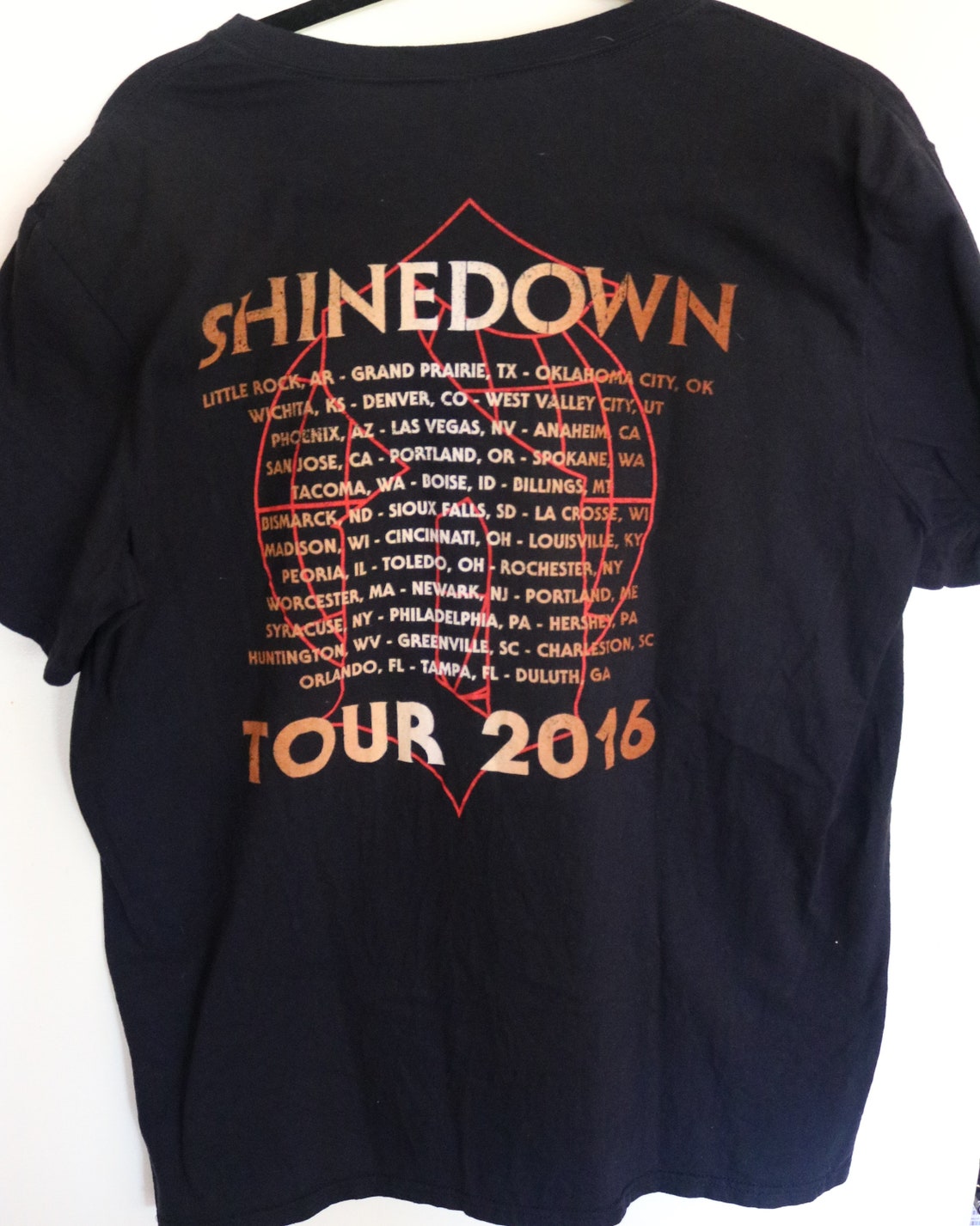 Shinedown/ Logo Print/ Tour TShirt/ Black Tee/ Size L/ 100 Etsy