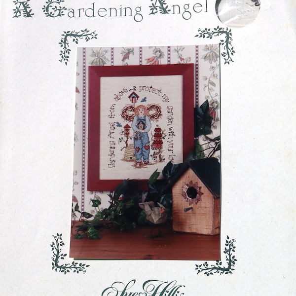 A Gardening Angel, Charming Collection of Counted Cross Stitch Designs, Sue Hillis Designs, L 141, Dated 1997