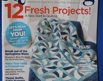 Fons & Porter's Love of Quilting Magazine/ Pinwheeels and Twisted Triangles/  15 Quilt Blocks in this Issue/ March - April 2017 Single Issue