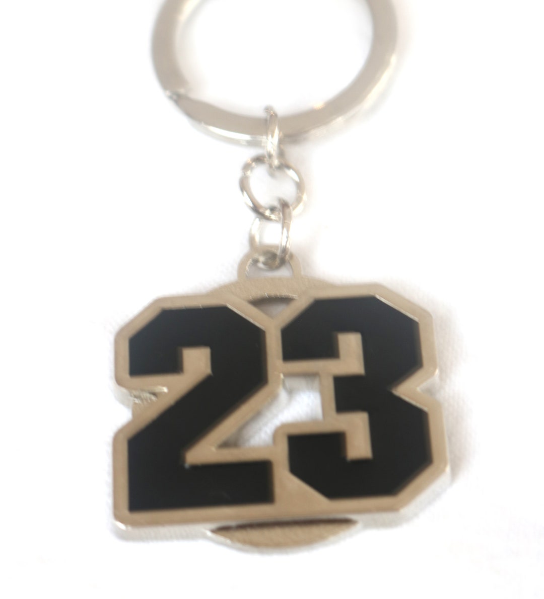 Jostens 23, Stainless Steel, Black Enamel, Keychain, Keyring, Graduate