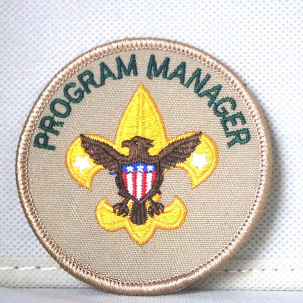 Boy Scout Patch, Program Manager, Scout Patch, Embroidered