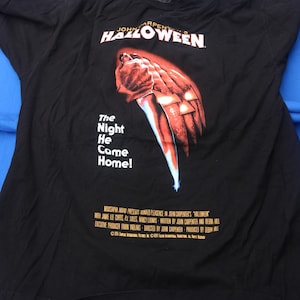 Halloween/ The Night He Came Home/ John Carpenter&#39;s/ Black Tee/ 100% Cotton/ Size 2XL/ T-Shirt/ Graphic Tee