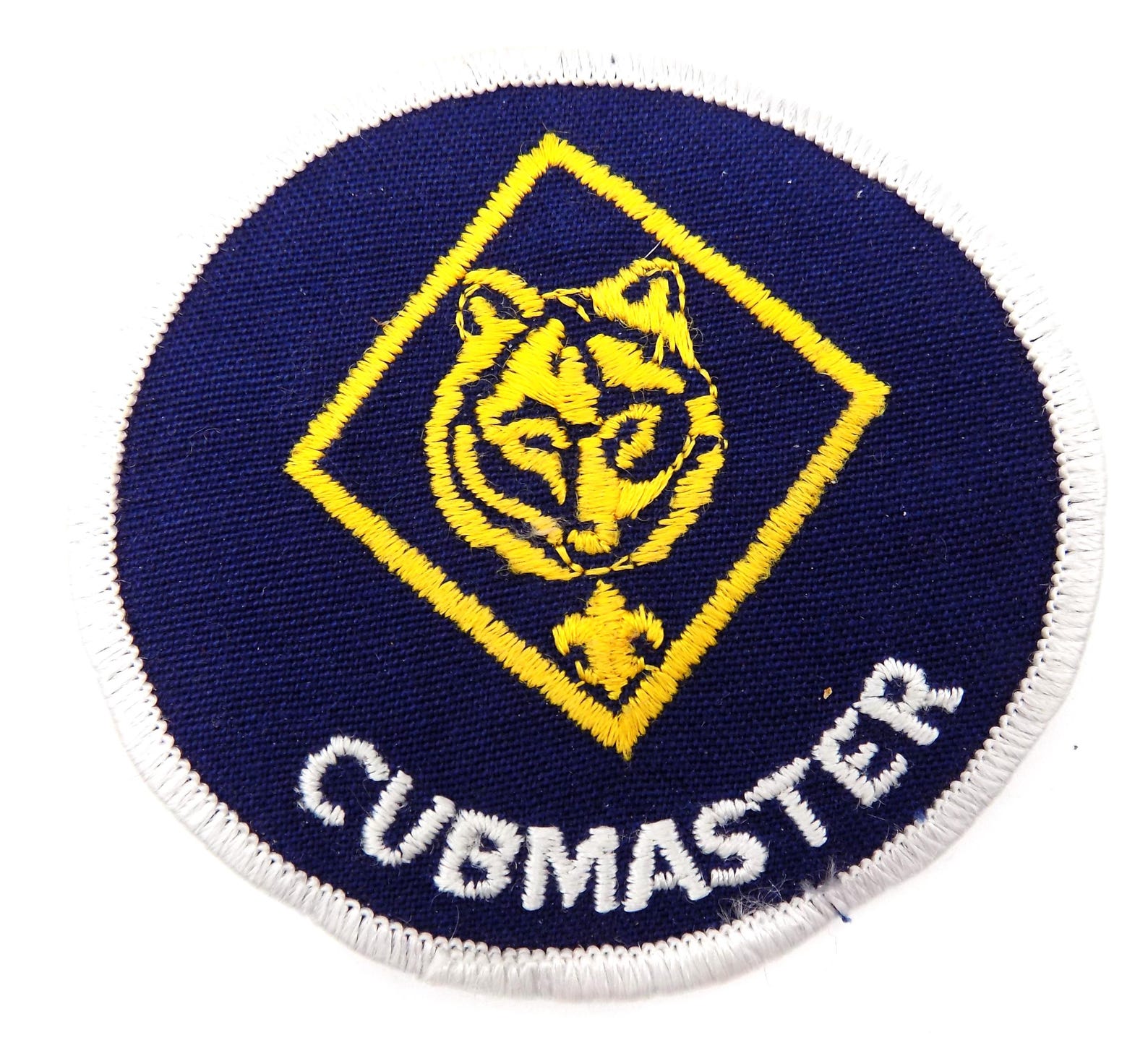 Cubmaster Position Patch Vintage, Boy Scout Cub, Cubmaster, Position Embroidered Patch, White ...