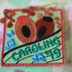 Girl Scouts, Vintage, Caroling 79, Fun Patch, Glue Back.